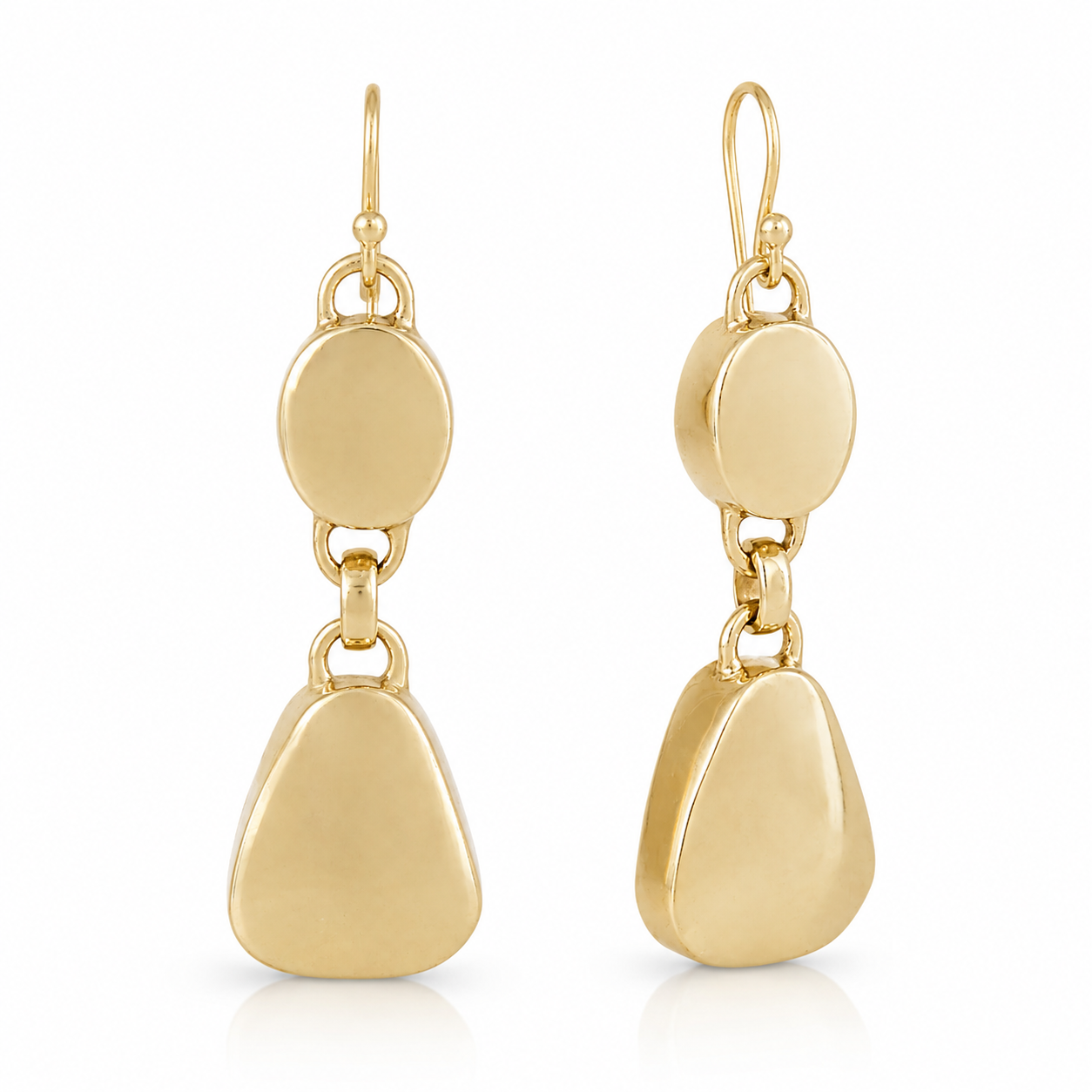 Pebble Double Drop Earrings