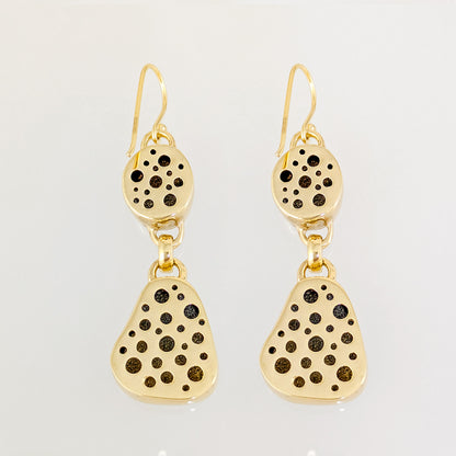 Pebble Double Drop Earrings