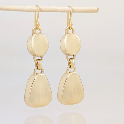 Pebble Double Drop Earrings