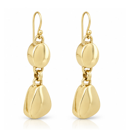 Pebble Double Drop Earrings