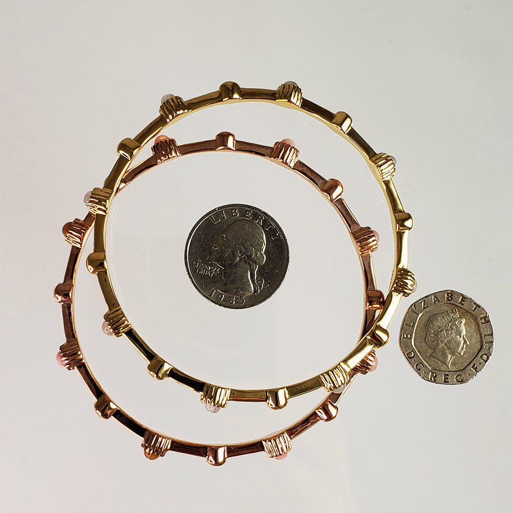 Bracelet with Moonstone and Modern Lines Gold Plated