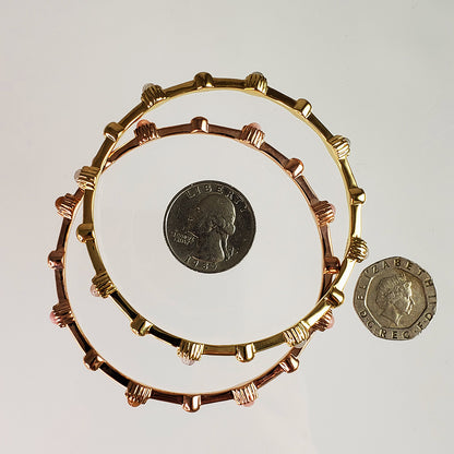 Bracelet with Moonstone and Modern Lines Gold Plated