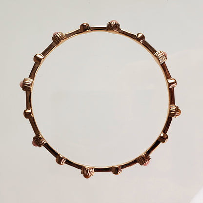 Bracelet with Moonstone and Modern Lines Gold Plated