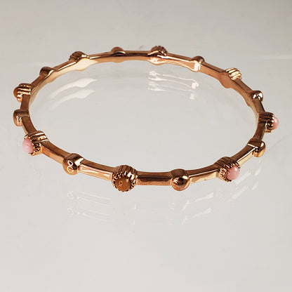 Bracelet with Moonstone and Modern Lines Gold Plated
