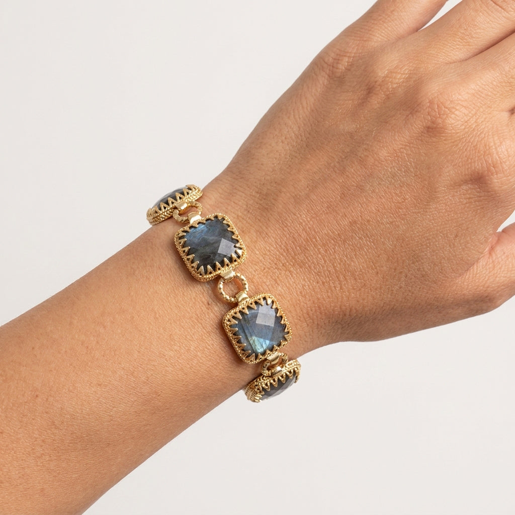 Reversible Labradorite Gem Bracelet
