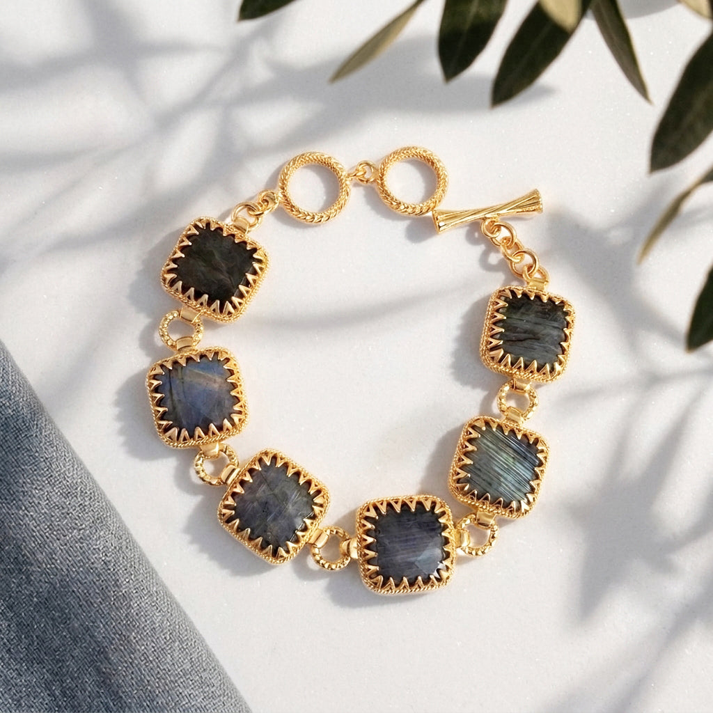 Reversible Labradorite Gem Bracelet