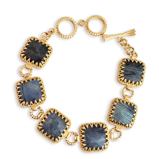 Reversible Labradorite Gem Bracelet