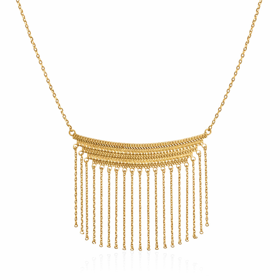 Cleopatra Collection Fringe Chain Necklace
