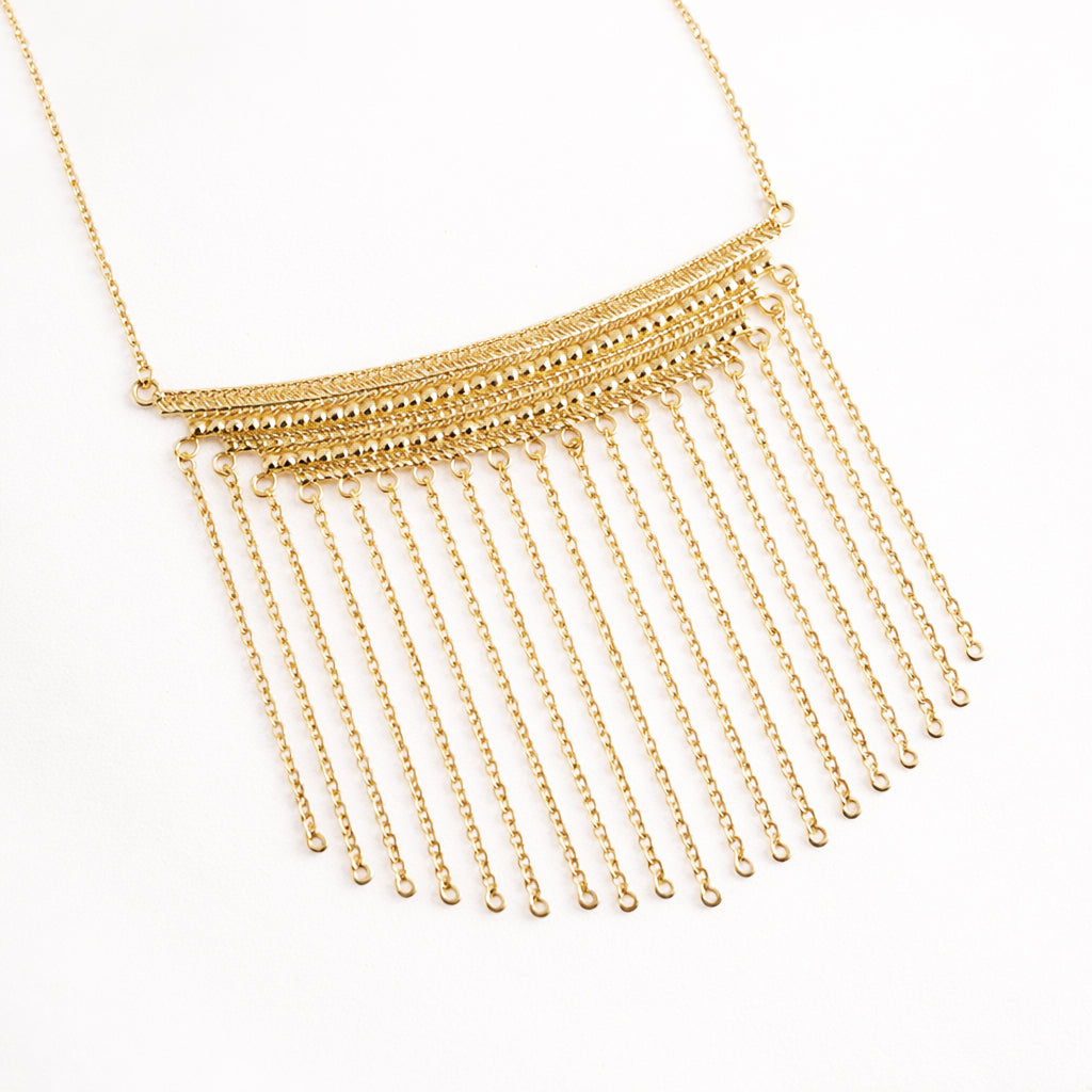 Cleopatra Collection Fringe Chain Necklace