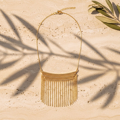 Cleopatra Collection Fringe Chain Necklace