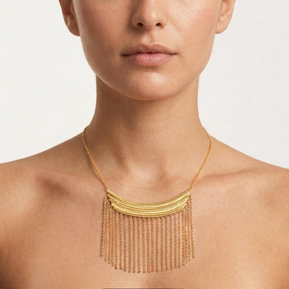 Cleopatra Collection Fringe Chain Necklace