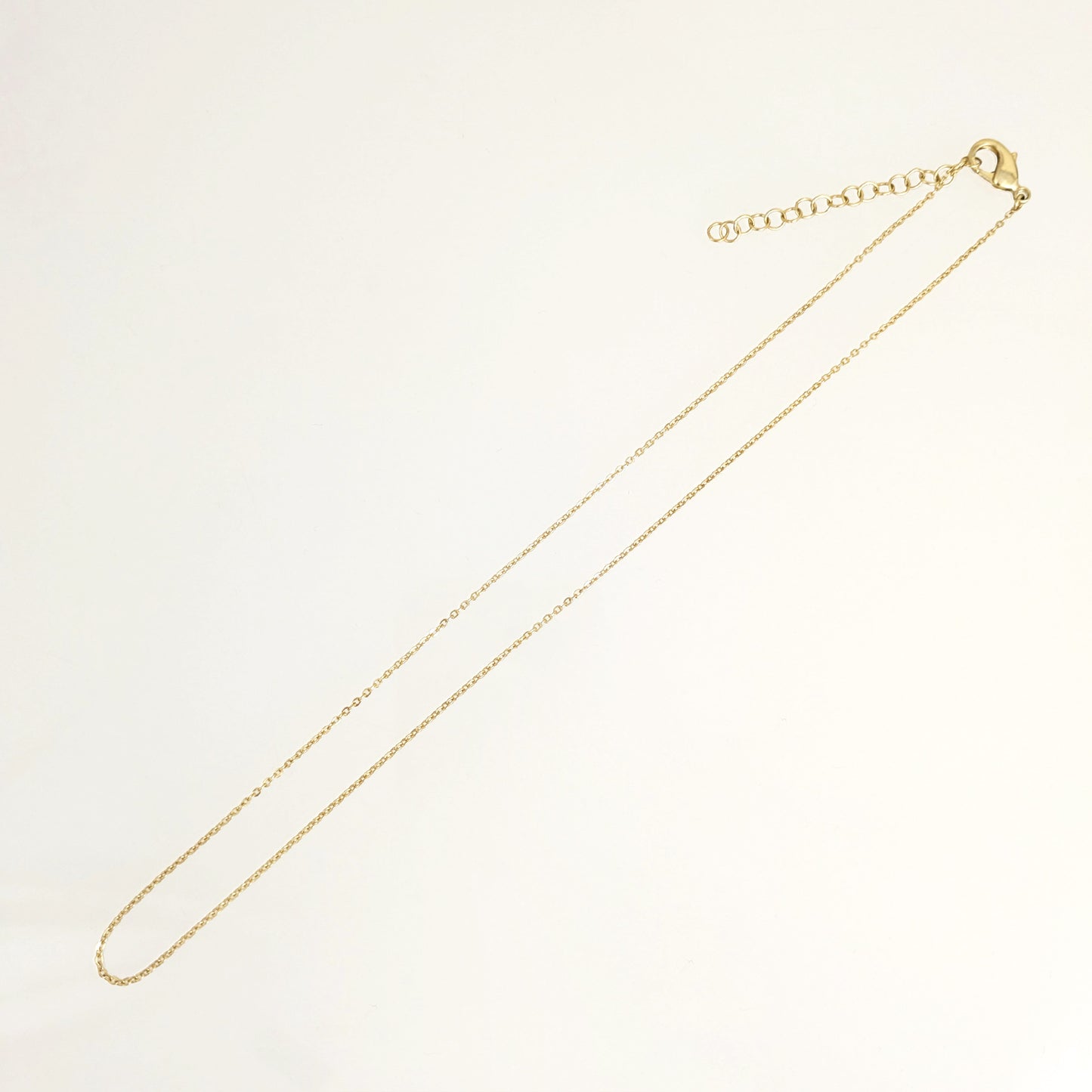 Adjustable Gold Chain Necklace 18k Gold Over Bronze Minimal Layering Chain