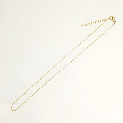 Adjustable Gold Chain Necklace 18k Gold Over Bronze Minimal Layering Chain