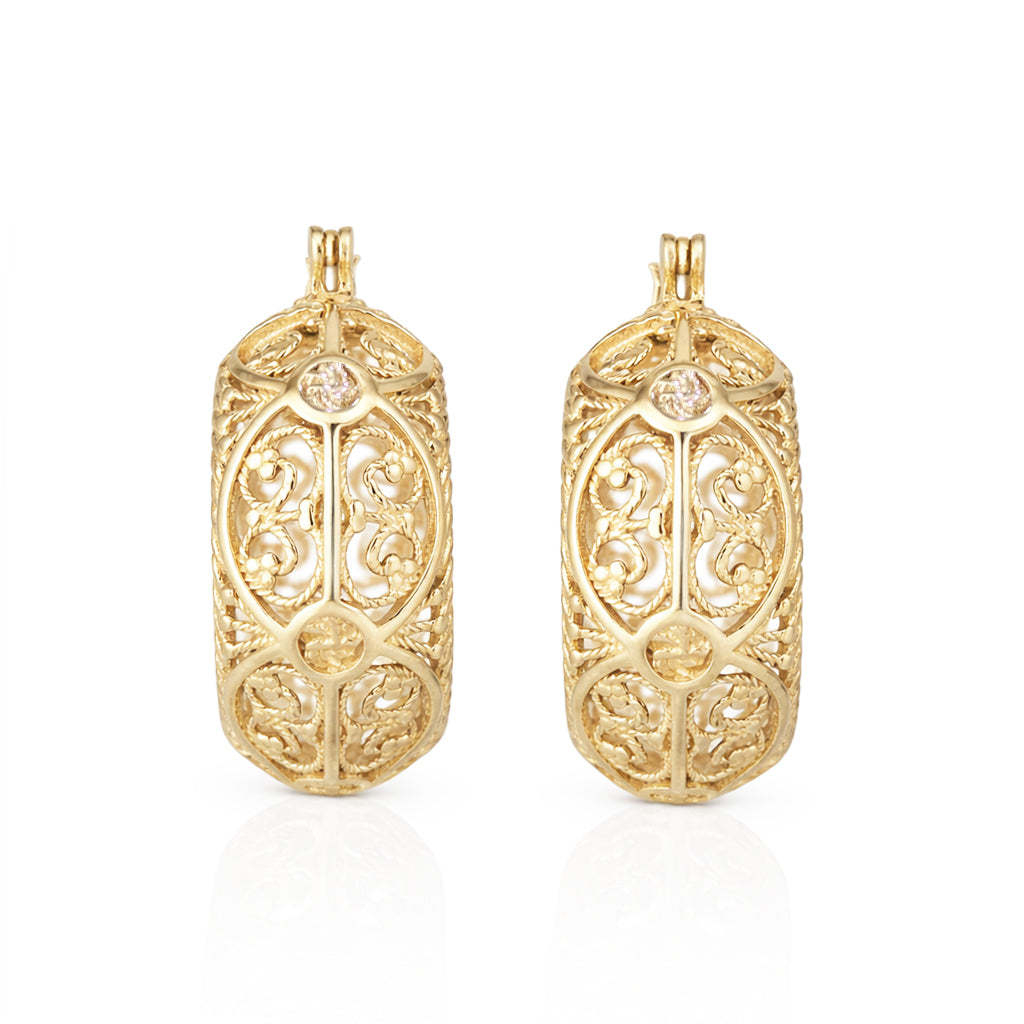 Filigree Hoop Earrings – Intricate Gold Statement Hoops