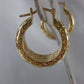 Graduated Scrollwork Hoop Earrings