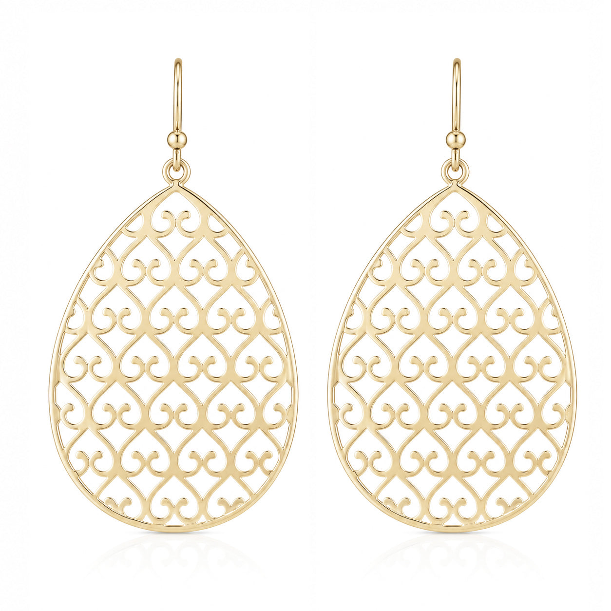 Textured Teardrop Drop Earrings