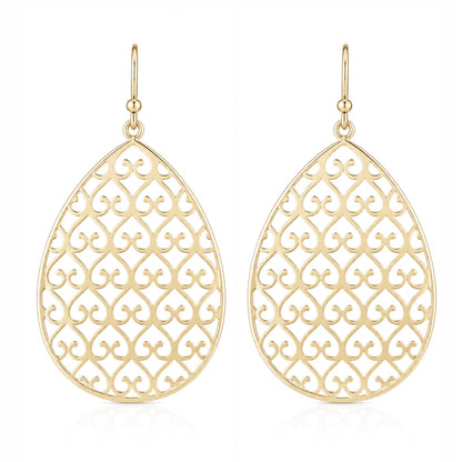 Textured Teardrop Drop Earrings