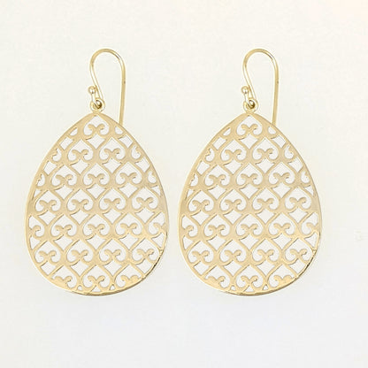 Textured Teardrop Drop Earrings