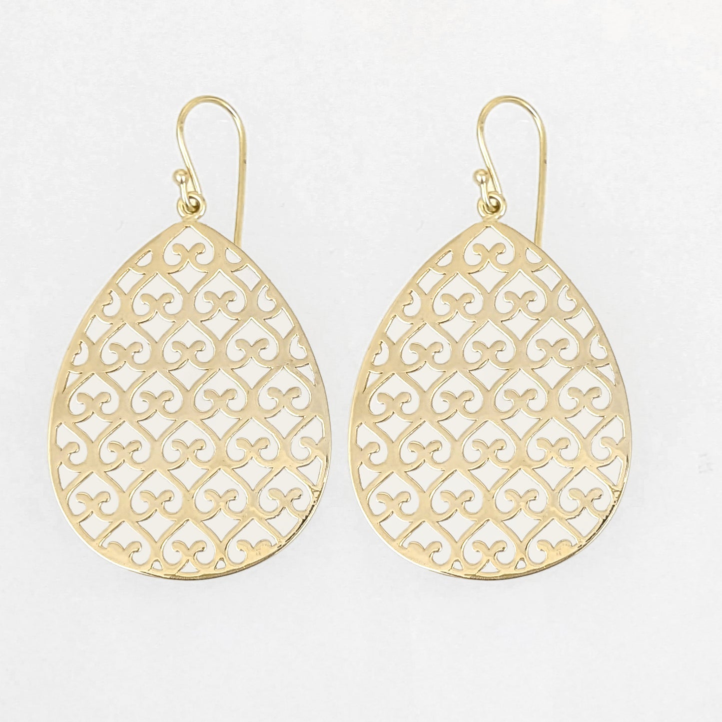 Textured Teardrop Drop Earrings