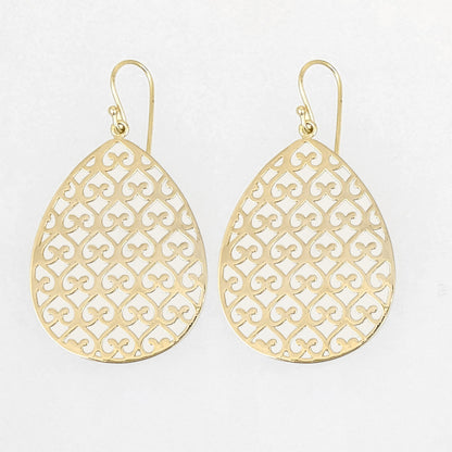 Textured Teardrop Drop Earrings