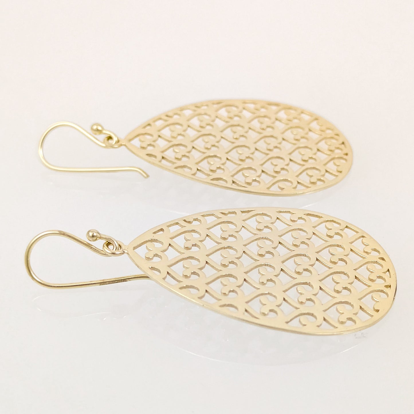 Textured Teardrop Drop Earrings