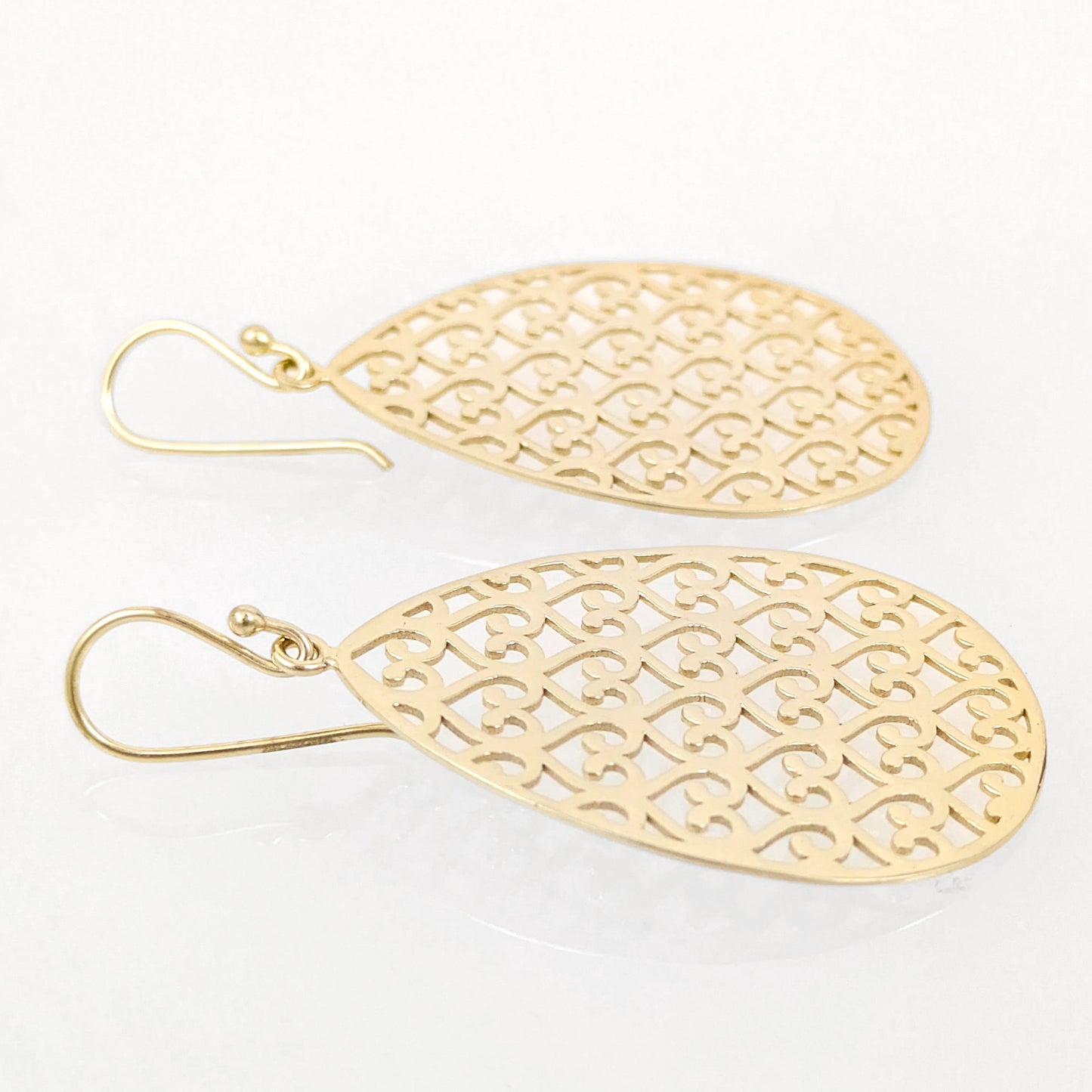 Textured Teardrop Drop Earrings