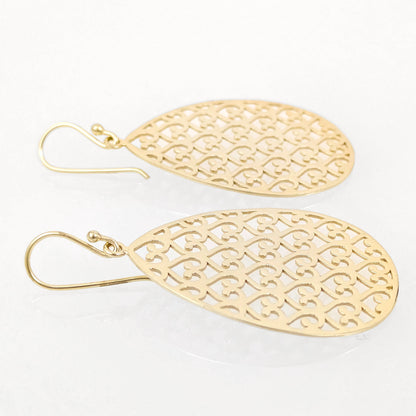 Textured Teardrop Drop Earrings