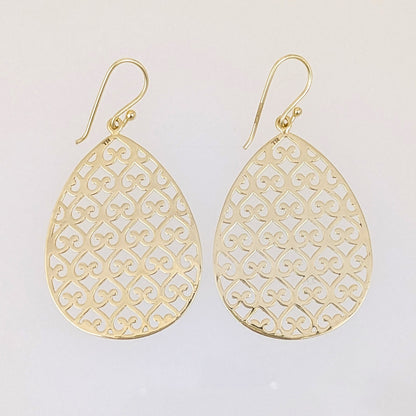 Textured Teardrop Drop Earrings