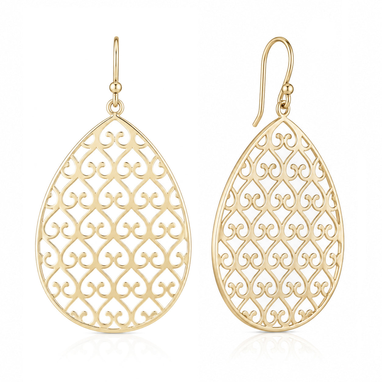 Textured Teardrop Drop Earrings