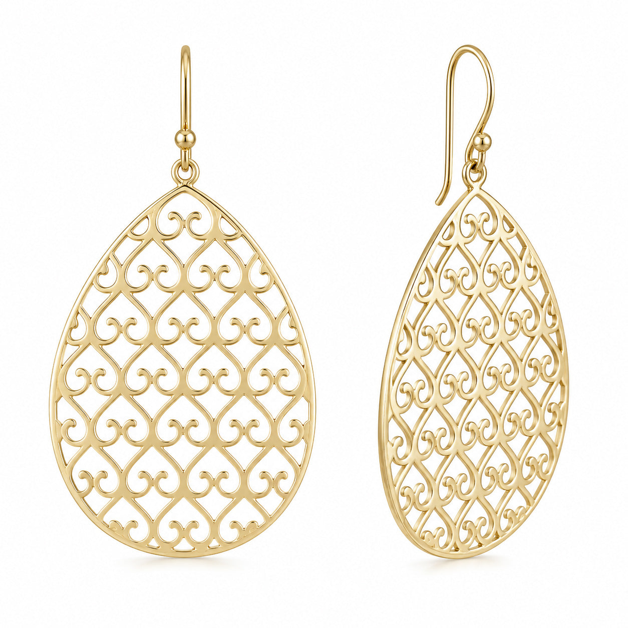 Textured Teardrop Drop Earrings