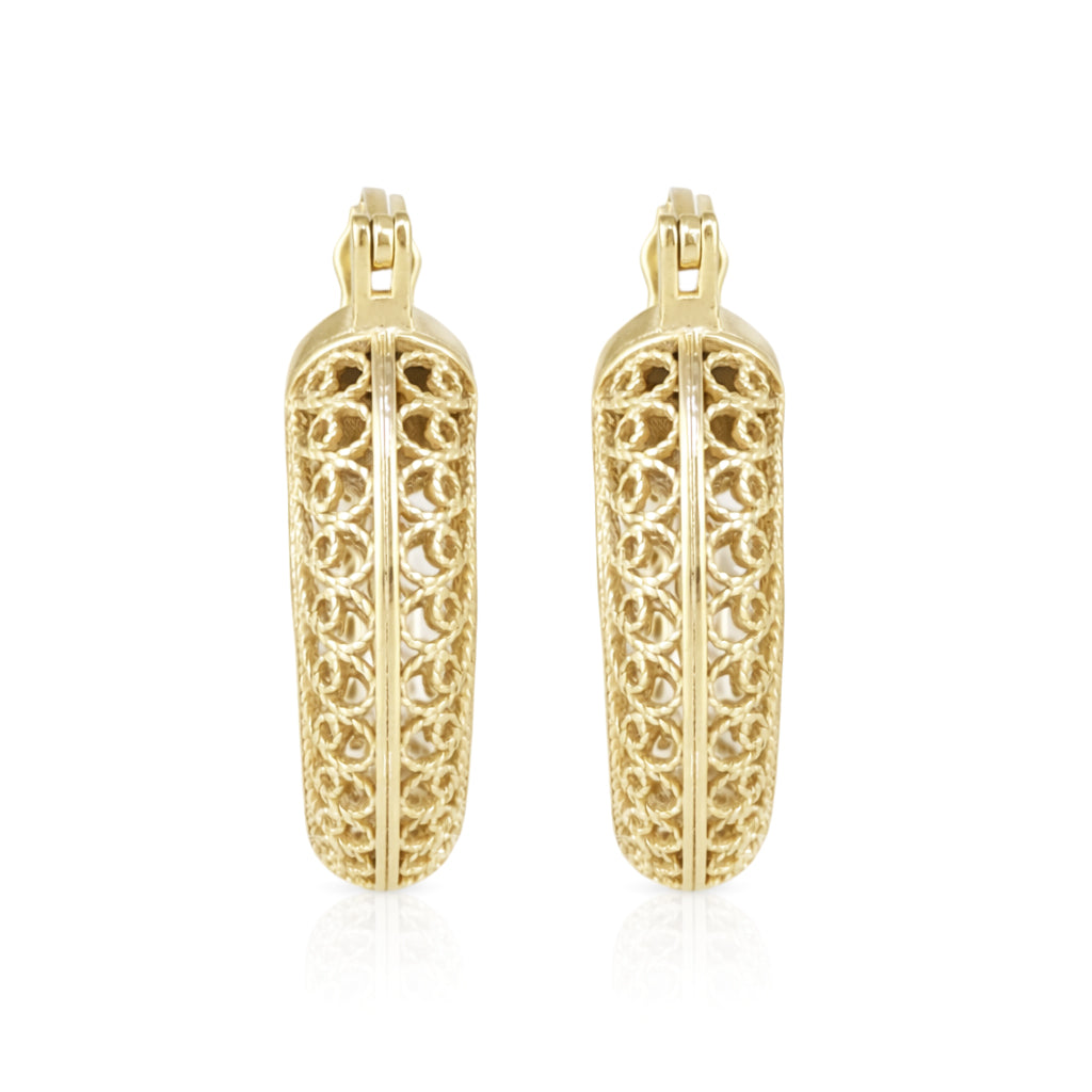 Graduated Filigree Hoop Earrings