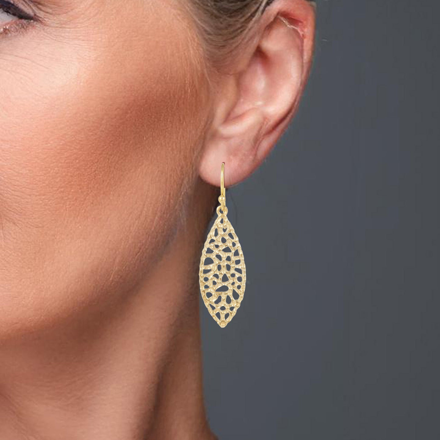 Organic Openwork Drop Earrings