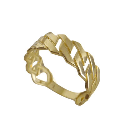 Cuban Chain Link Gold Ring - 18k, 14k, 10k - TurkishBling