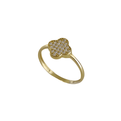 Gold Ring with Stone Accent - 10k,14k,18k - TurkishBling