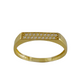 Gold Square Top Ring W Cubic Zircon