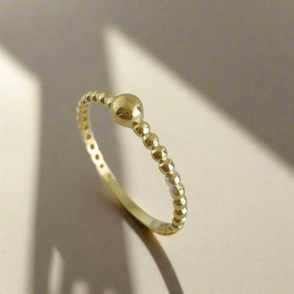 Milgrain Gold Ring - 10k,14k,18k - TurkishBling