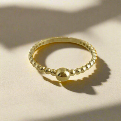 Milgrain Gold Ring - 10k,14k,18k - TurkishBling