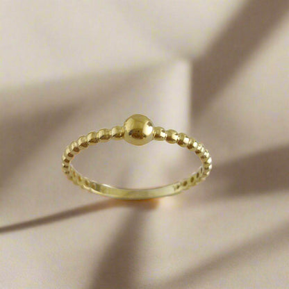 Milgrain Gold Ring - 10k,14k,18k - TurkishBling