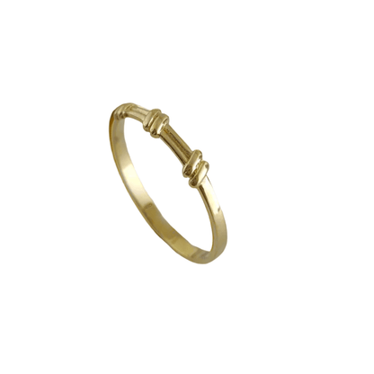 Minimalist Braid Gold Ring - 10k,14k,18k - TurkishBling
