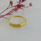 Facetted Narrow Bolt Gold Ring - 10k-14k-18k