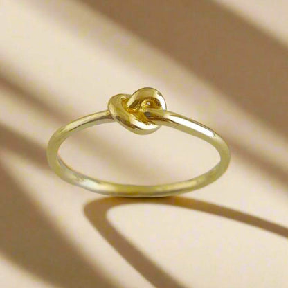 Minimalist Knot Gold Ring - 10k,14k,18k - TurkishBling