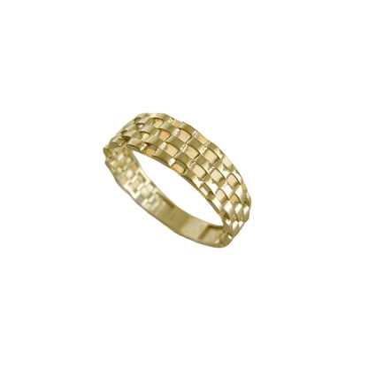 Panther Link Gold Ring - 10k-14k-18k - TurkishBling