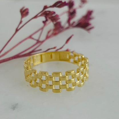 Panther Link Gold Ring - 10k-14k-18k - TurkishBling