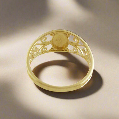 Vintage Engravable Gold Ring - 18k, 14k, 10k - TurkishBling