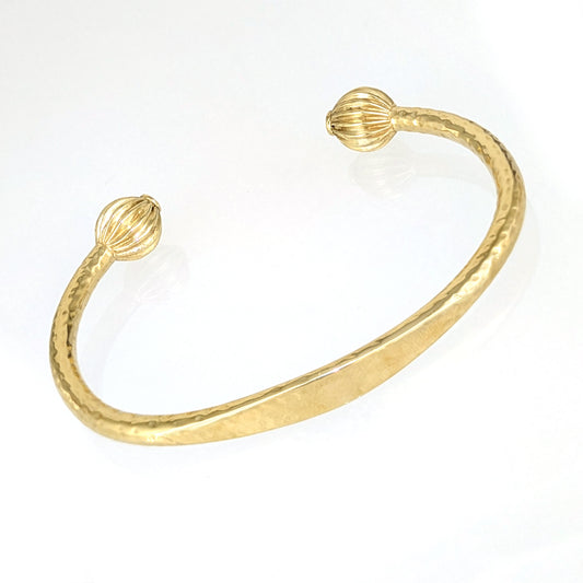 Hammered Open Cuff Bracelet