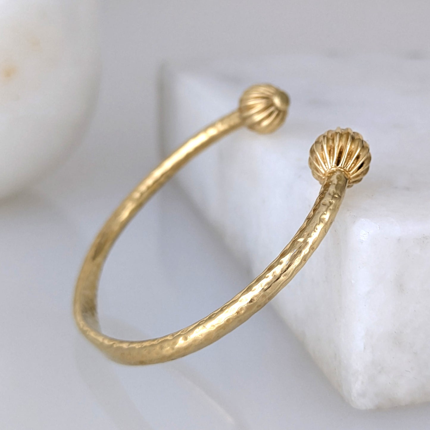 Hammered Open Cuff Bracelet