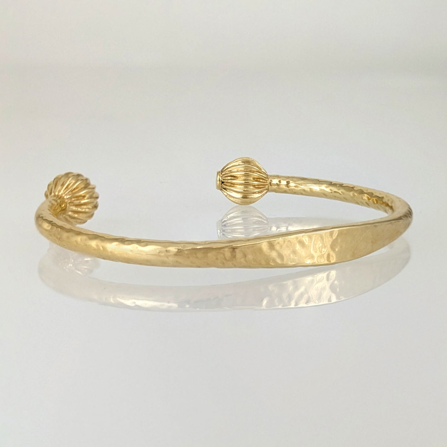 Hammered Open Cuff Bracelet