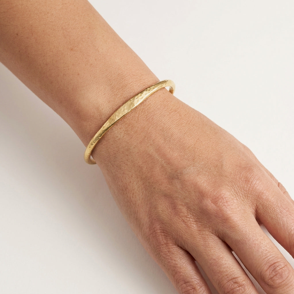 Hammered Open Cuff Bracelet