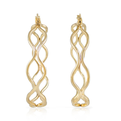 Wavy Hoop Earrings – Bold Sculptural Design