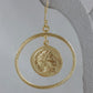 Ancient Coin Earrings in Cable Hoop on Hooks